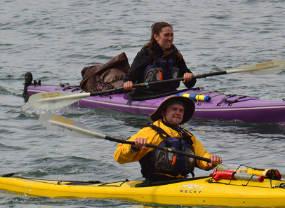 Couple in Kayaks